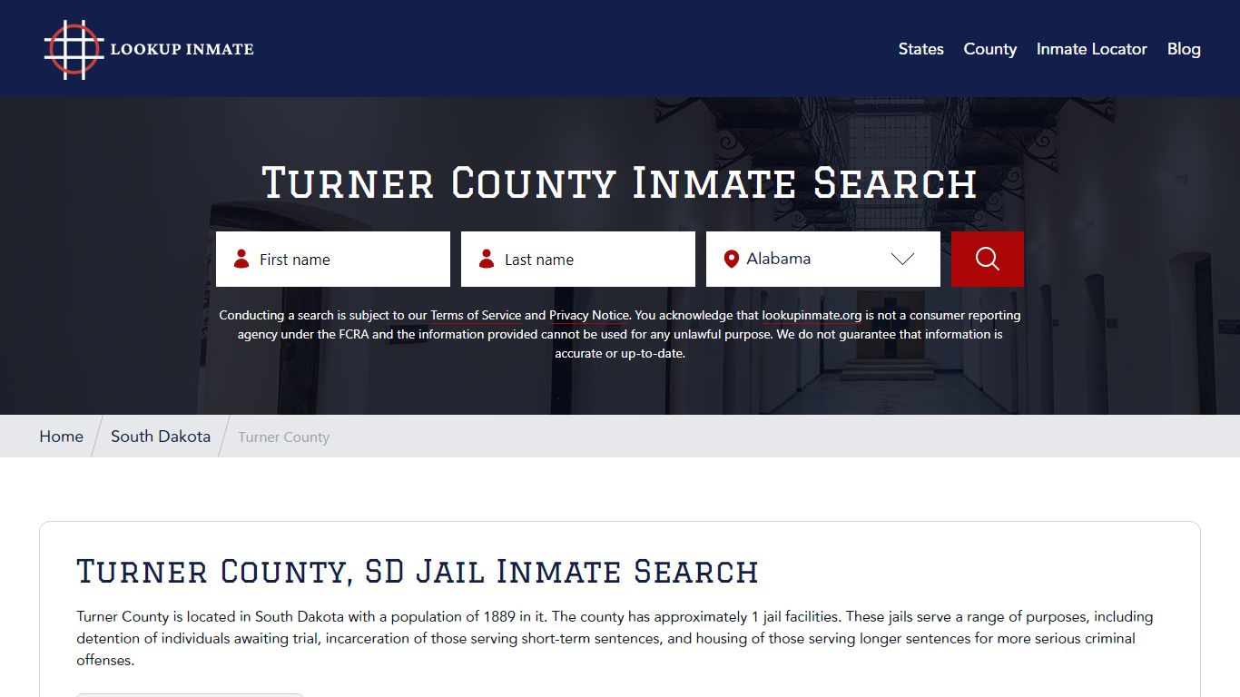 Turner County Inmate Search - Lookup Inmate